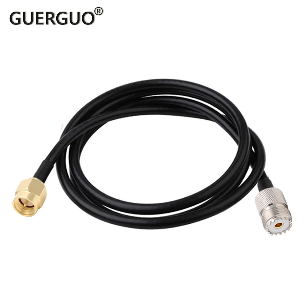 

RF Coaxial RG58 Cable UHF SO239 Female Jack to SMA Male Plug Connector Straight 6inch~20M Antenna Extension Cable