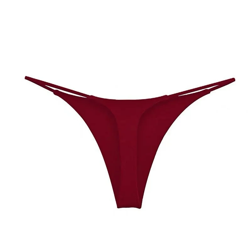 Women Ruffles Underwear Invisible Seamless T Panties G-String Female Sexy Thongs Intimates Lingerie Ladies Briefs 1pcs Abc11
