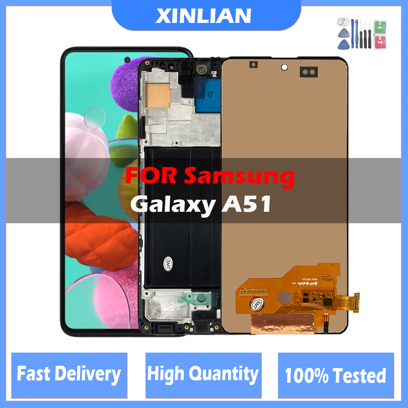 

AMOLED LCD Display For Samsung A51 LCD Touch Screen A515F Digitizer Assembly For Samsung A51 LCD SM-A515F/DS Replacement