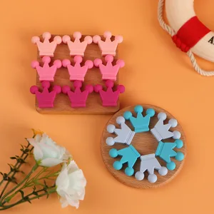 kivoct 10pcsクラウンボウノットシリコンビーズ蝶ネクタイビーズジュエリーを作るdiy diyネックレスネックレスキーチェーンアクセサリー 12ベストセールスシリコーンチャーム-1