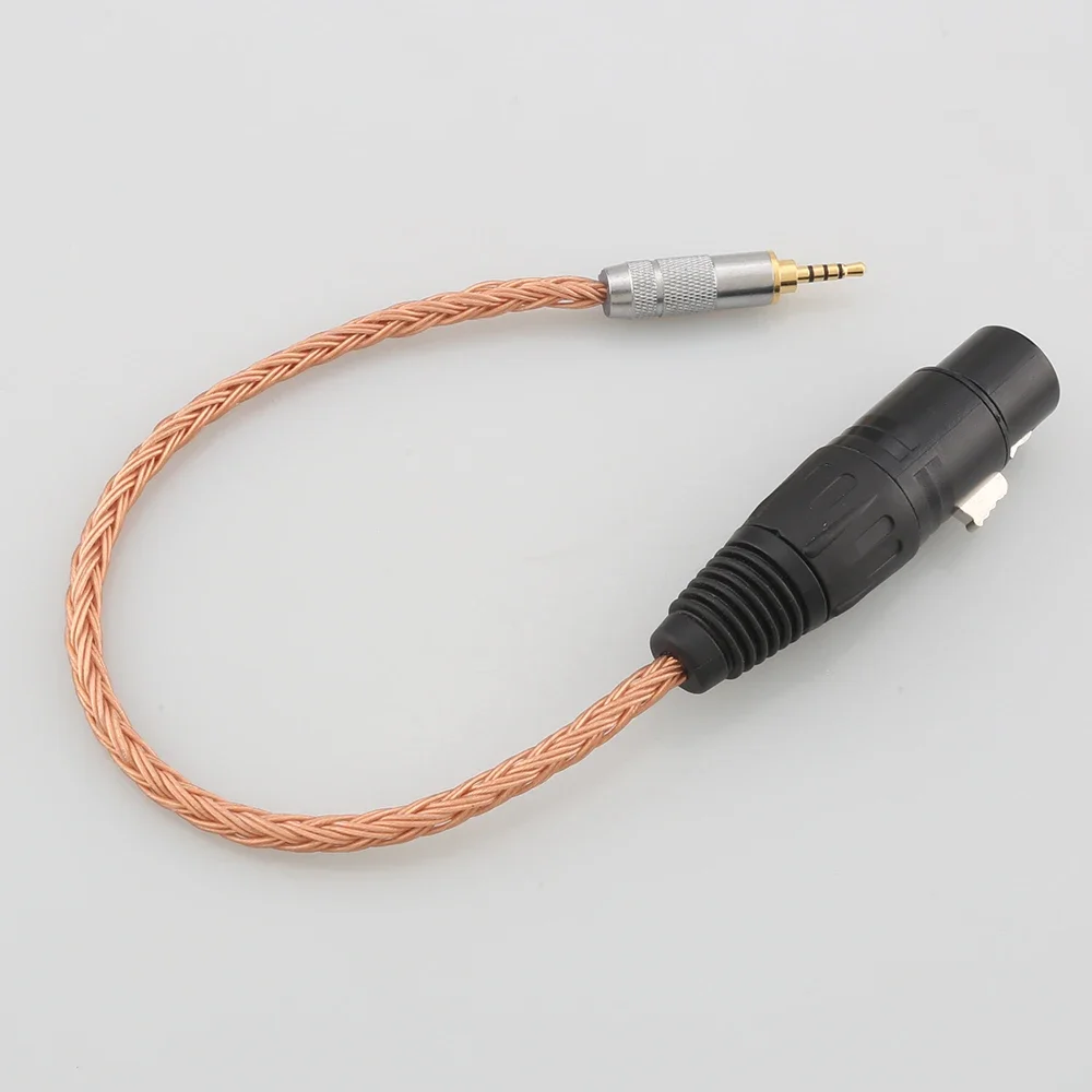 16-core OCC 2,5 mm Trrs gebalanceerde mannelijke naar 4-pins XLR vrouwelijke hoofdtelefoonadapter voor Astell & Kern AK240 AK380 AK320 onkyo DP-X1 FIIO