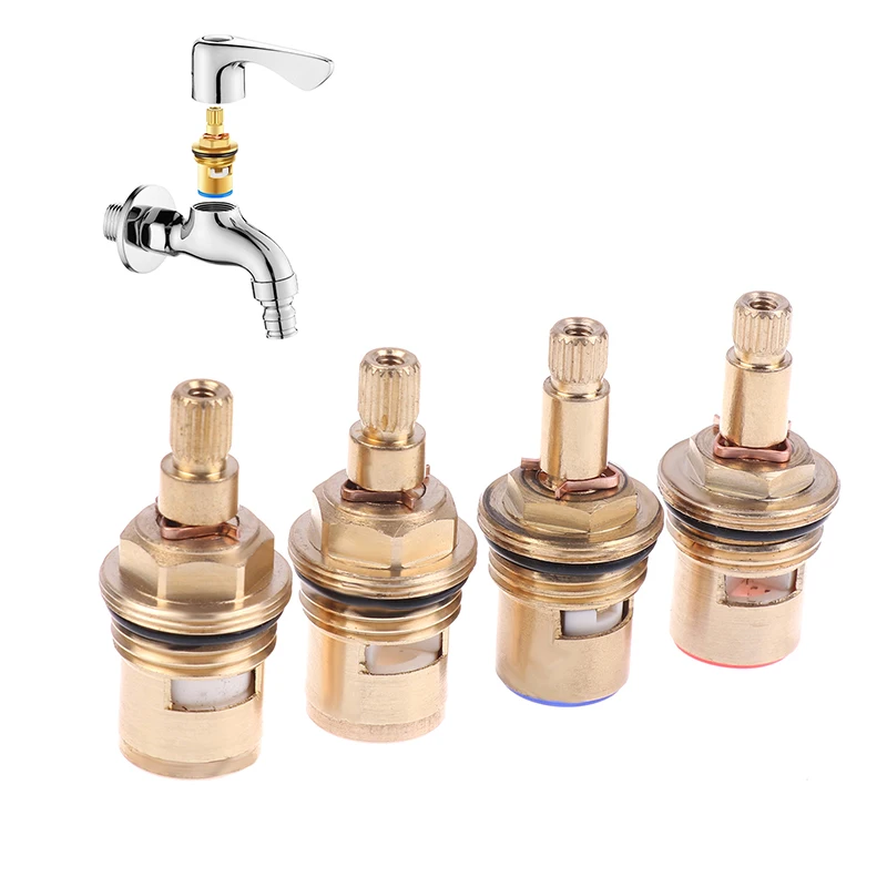 1/2PCS Clockwise Or Anti-clockwise Universal Replacement Tap Valves Brass Ceramic Disc Cartridge Inner Faucet Valve For Bathroom