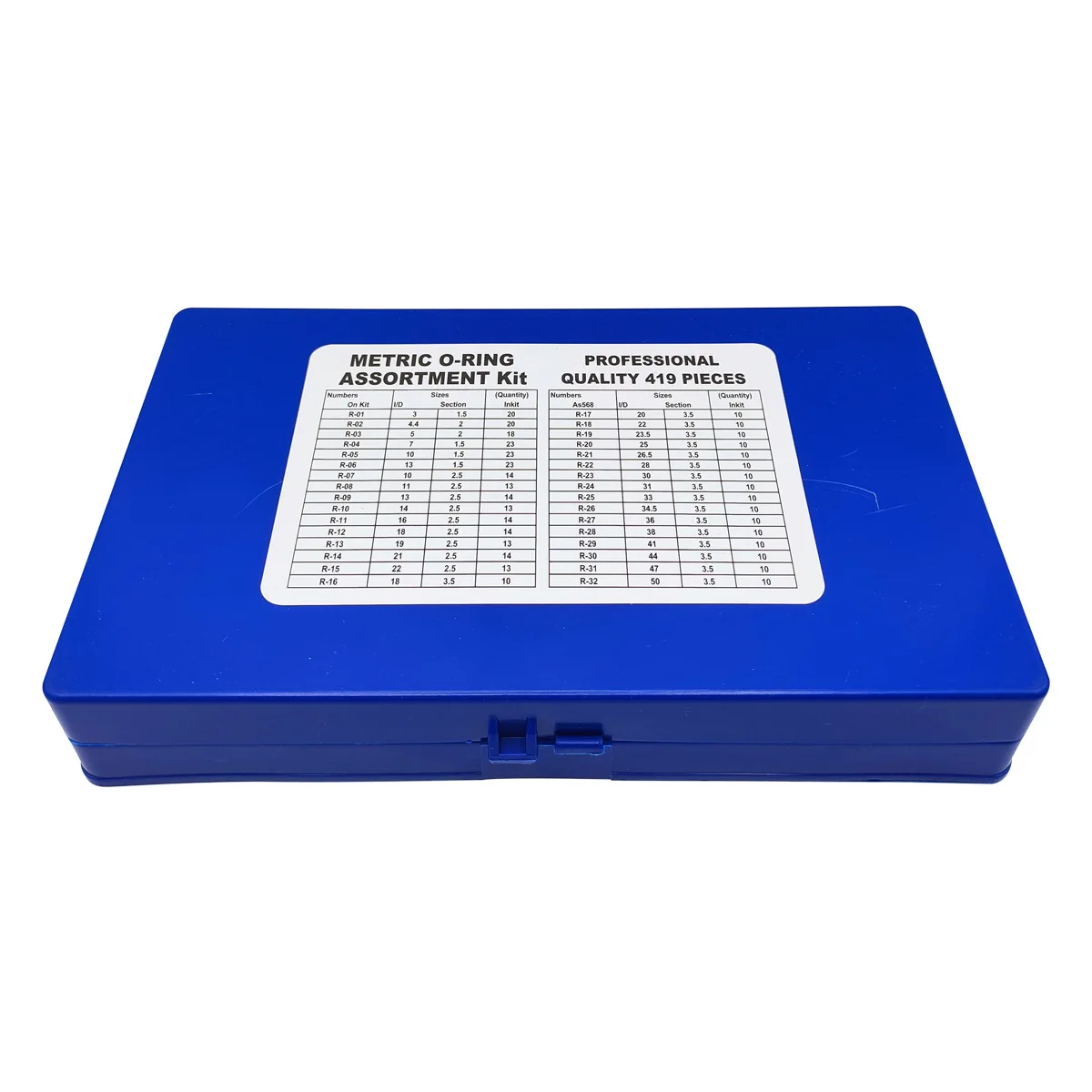 419pc repair box O-ring seal set combination NBR nitrile rubber oil resistant blue box