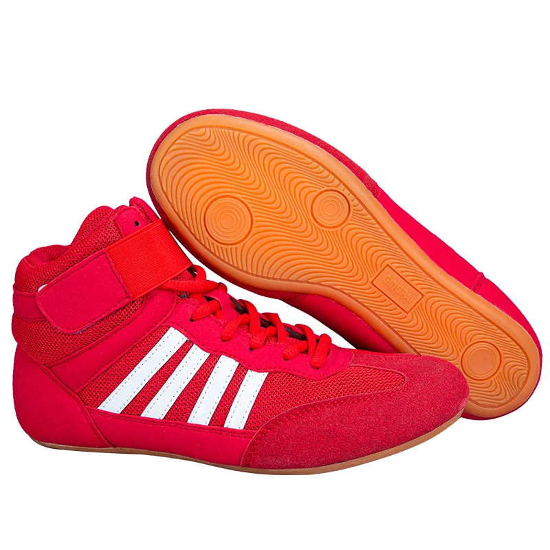GINGPAI Training Worstelschoenen Mannen vrouwelijke Fitness Boksschoenen Mesh Ademende Boksschoenen Mannen Hoge Kwaliteit Worstelschoenen