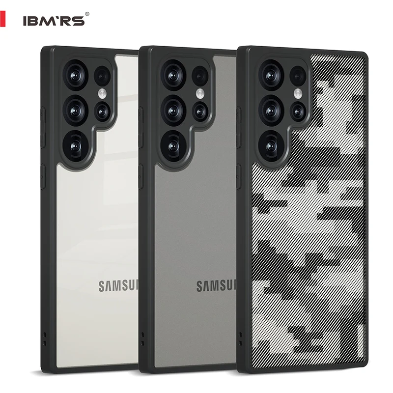 

IBMRS for Samsung Galaxy S22 ultra case, military design, camouflage, hard back, soft edge, transparent airbags, phone case