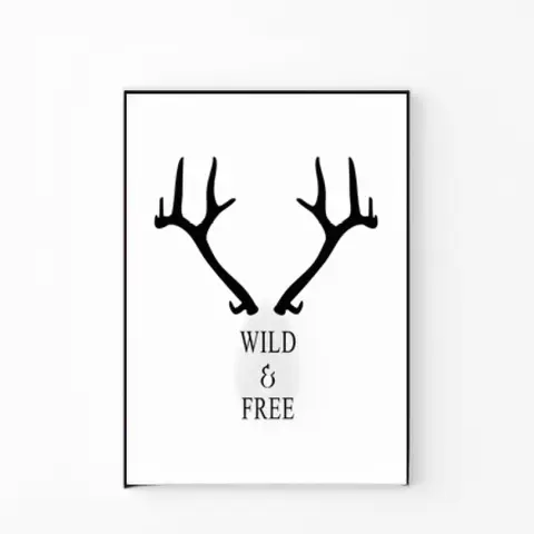 Minimalist Line Animal bird fox reindeer wolf Elephant bear Sheep Horse Wall Art Prints Canvas Painting Pictures Kids Room Decor