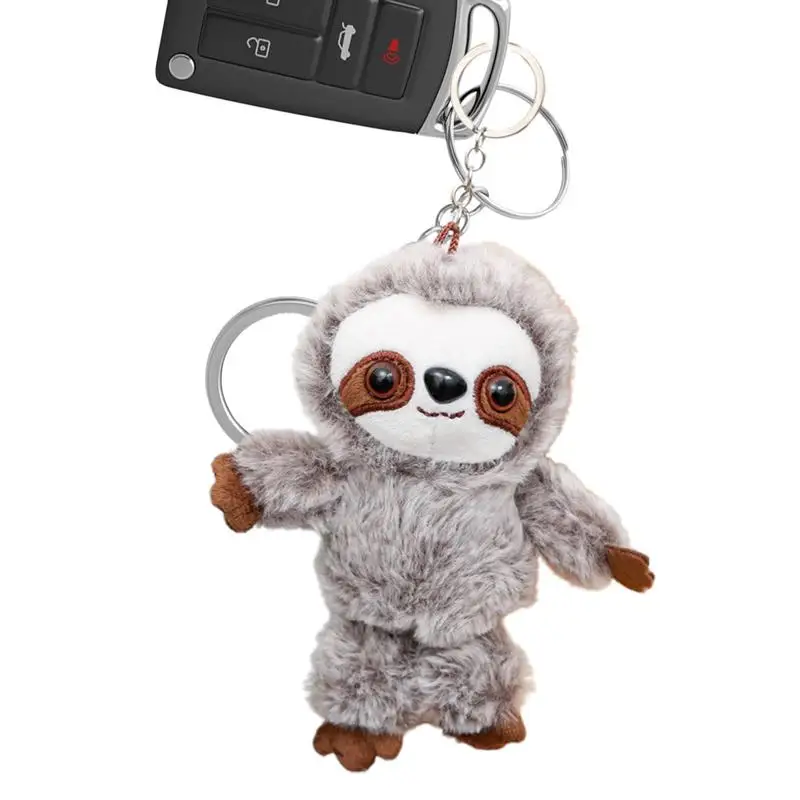 Stuffed Sloth Doll Plush Toy Cute Bag Charm Backpack Accessory Soft And Comfortable Key Pendant For Family Friends Children