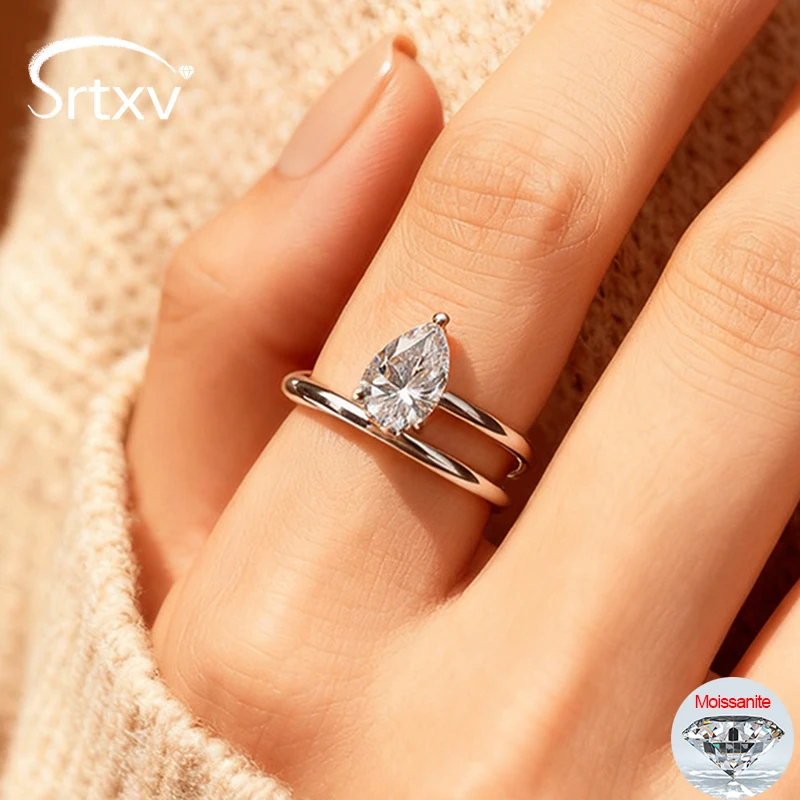 

Сертифицированные кольца-пасьянс из настоящего муассанита 1,25 карата для женщин, стерлинговое серебро S925, покрытие 18 карат, женское кольцо с лабораторным бриллиантом Shani Abergel