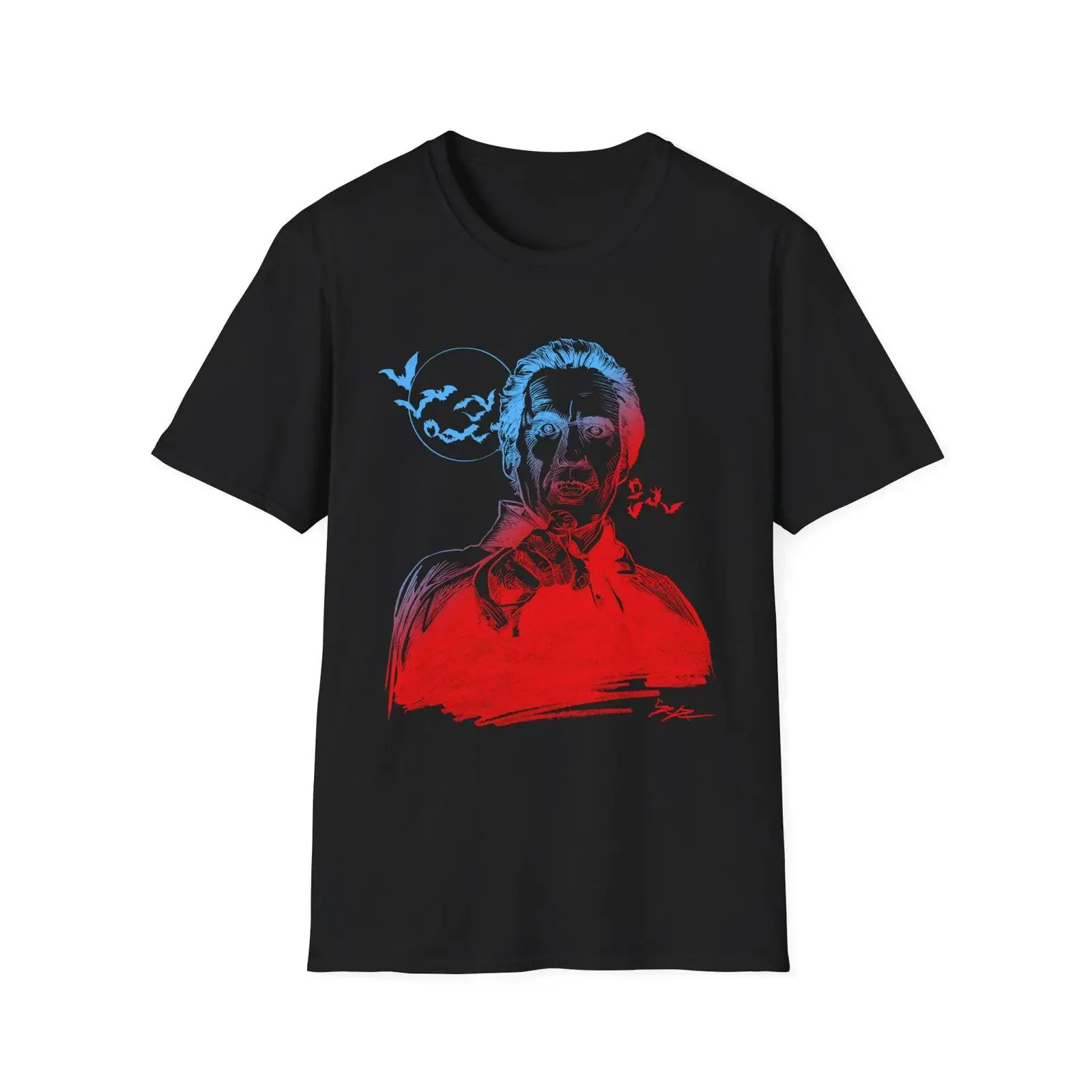 Count Dracula T Shirt Vintage Illustration Softstyle vintage Washed graphic Top For Everyday Wear Comfortable Unisex Slightly