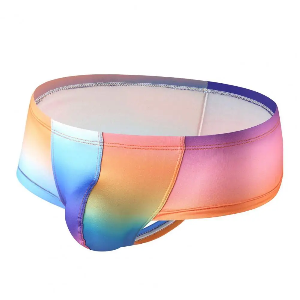 Men Boxer Briefs Low Rise U-Convex Shorts Underwear Colorful Printing High Elasticity Breathable Shorts Underwear 90
