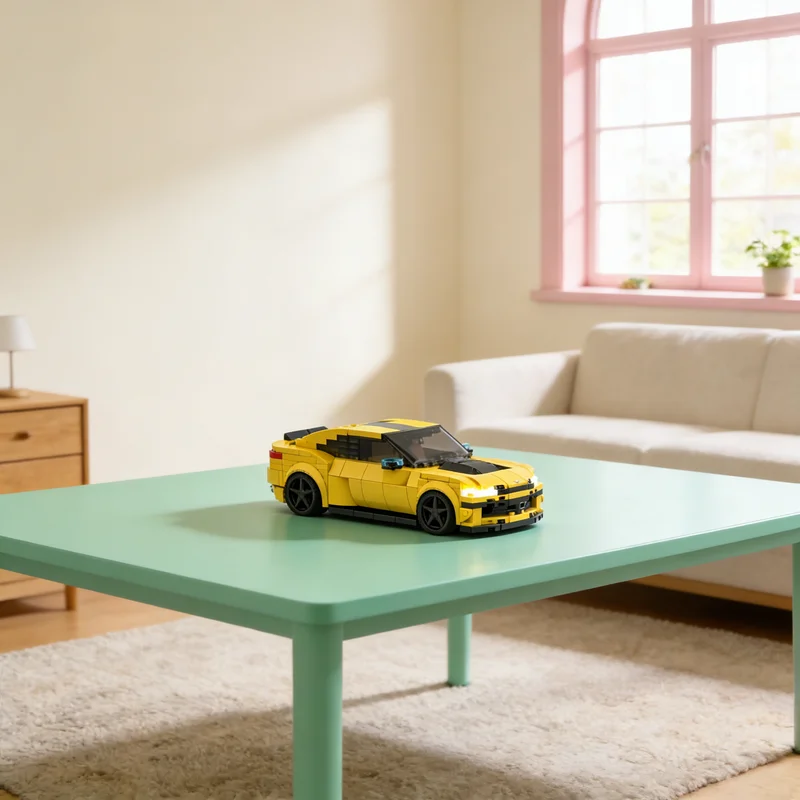 

284pcs MOC Chevroleteed Camarosn SS Yellow City Champions Model Building Blocks Architecture Christmas Gifts Toy Idea Education