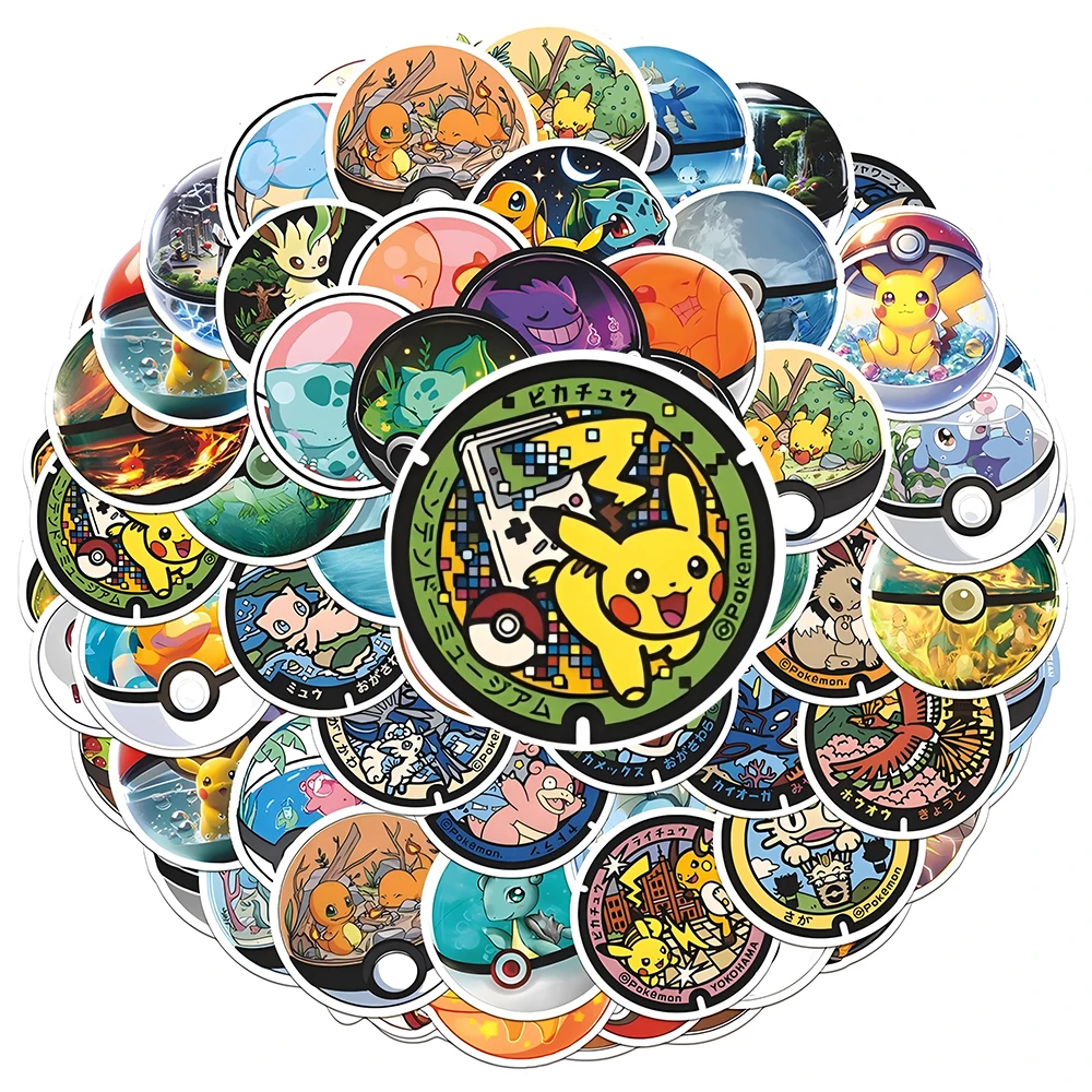 10/30/71pcs Pokemon Ball Stickers Cute Cartoon Decals Toy DIY Skateboard Phone Bike Car Kawaii Pikachu Sticker Gifts view 5