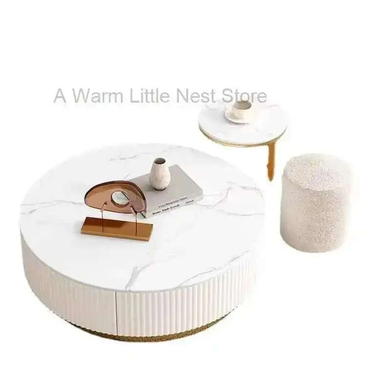 غرفة فاخرة تصميم القهوة الفاخرة الجدول المعيشة المنزل تخزين طاولة جانبية الشمال تصميم موبليس الفقرة El Hogar زخرفة الأثاث #6