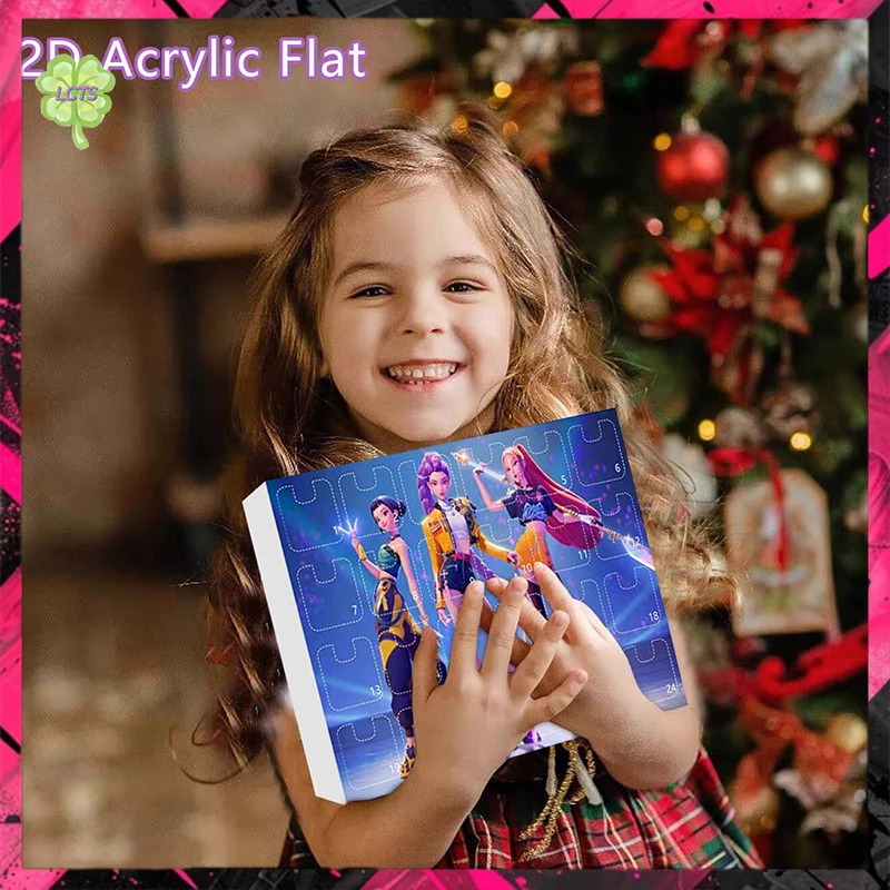 

IN STOCK Kpop Demon Hunting Christmas Advent Calendar Surprise Blind Boxes Acrylic keychain Mystery Box Halloween Girl Gift Toys