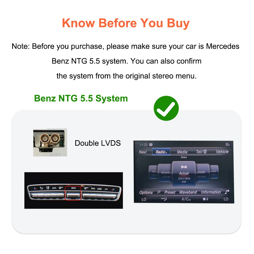 Bonroad Wireless Carplay Android Auto Interface For Mercedes Benz E Class W213 2016-2020 NTG 5.5 System Airplay Mirror Link – Detail 3