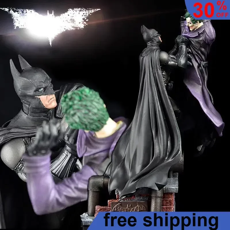 

30cm DC Comic Batman：The Dark Knight Series Batman Battle Joker Peripherals pvc Model Manga Action Figure Model Gift Toys game