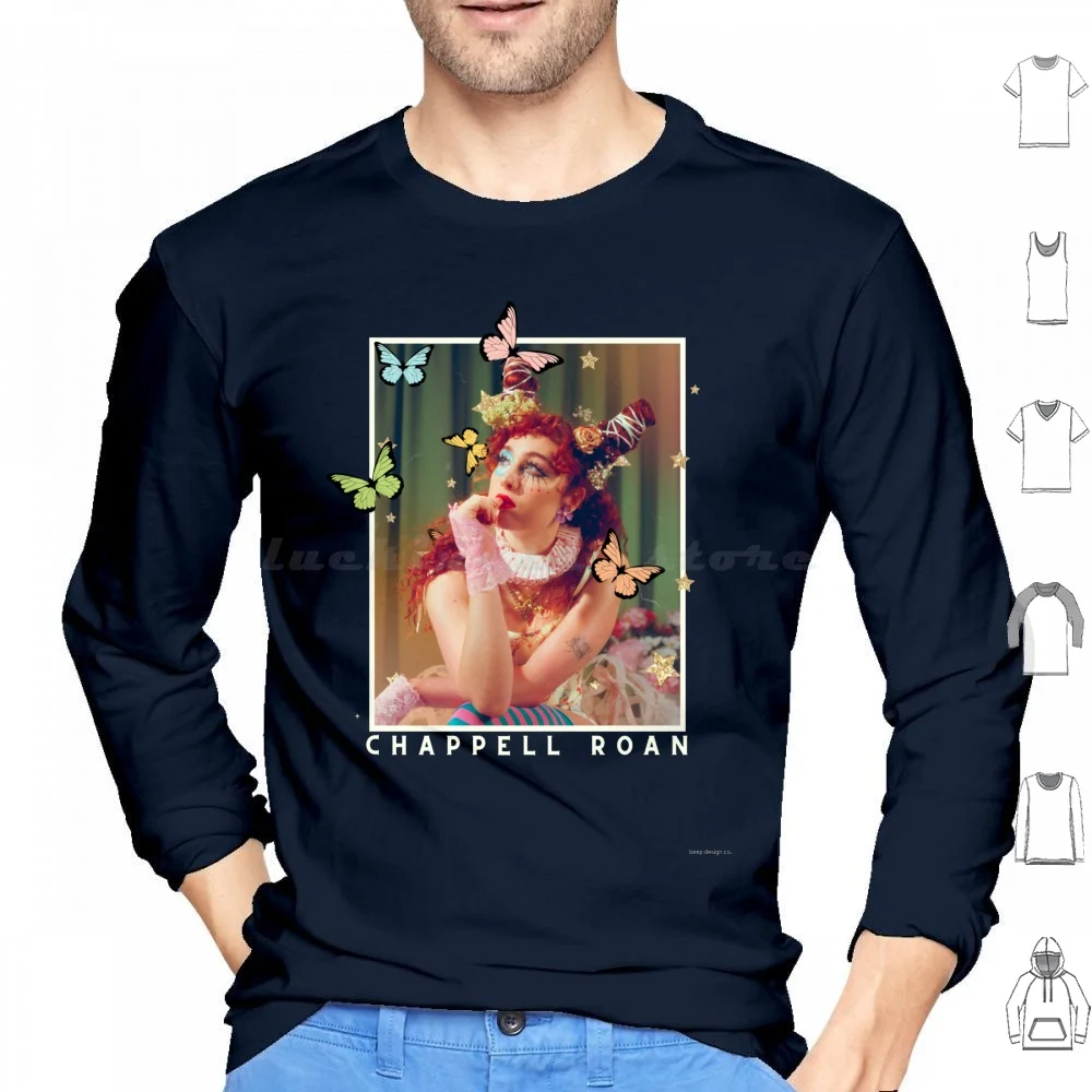 Chappell Roan Whimsical Portrait Hoodie cotton Long Sleeve Chappell Roan Chappell Roan Sweater Chappell Roan Portrait