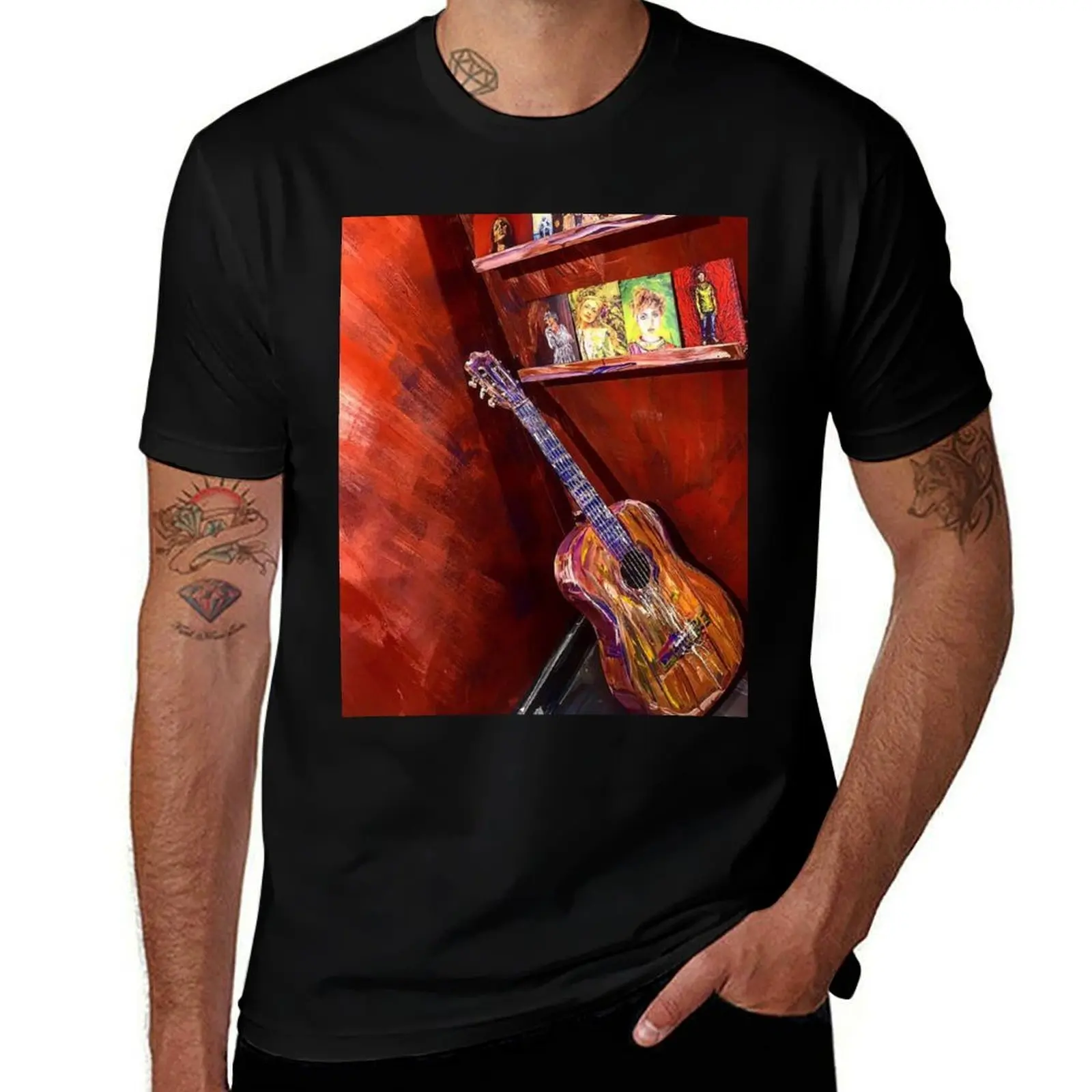 

Guitar T-Shirt t shirts for man slim fit t shirts designer T-Shirt