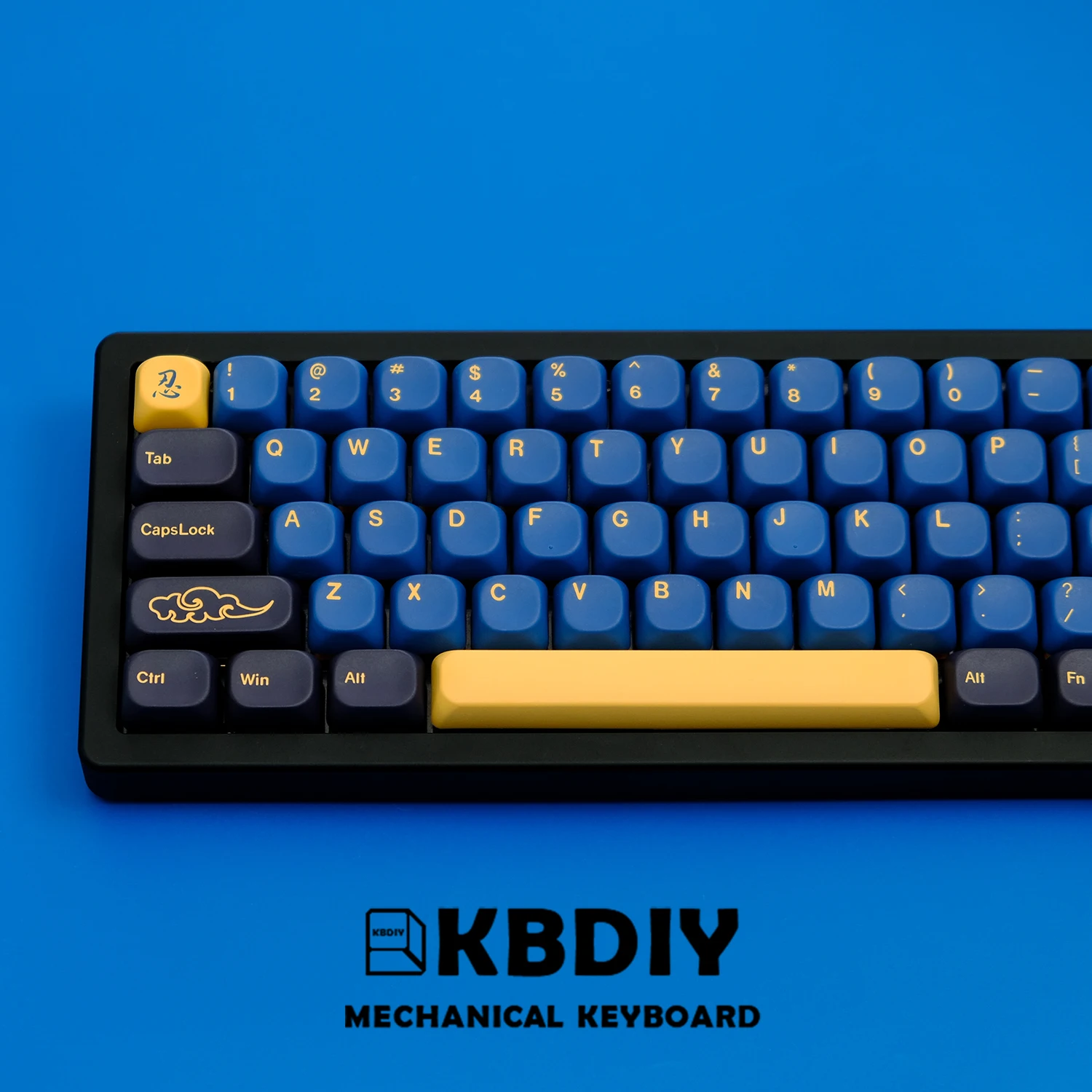 Imagem -03 - Kbdiy-teclas Kara para Teclado Mecânico Gmk Blue Samurai Teclas Personalizadas Pbt para Interruptores mx Cinco Lados 130 Teclas