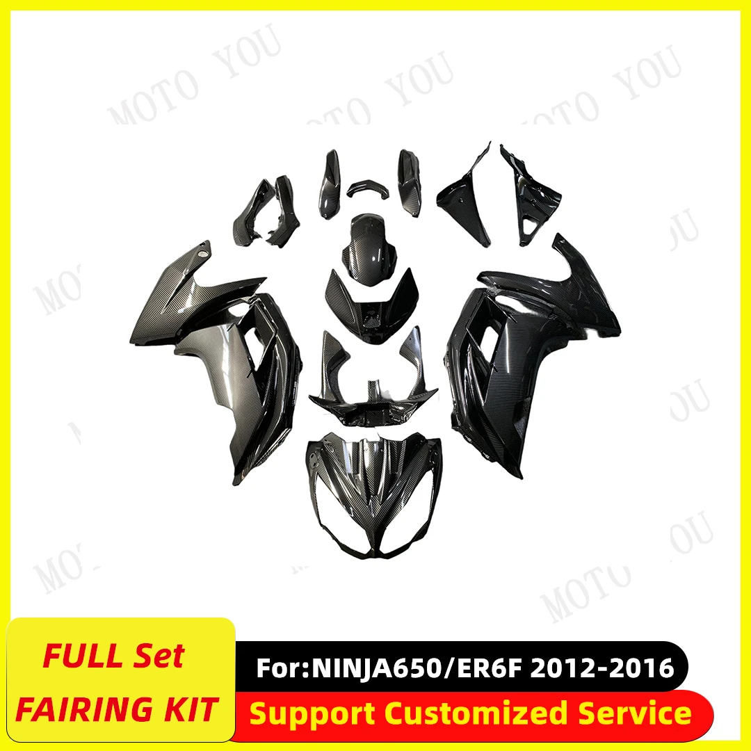 

Motorcycle full Fairing Kit fit For KAWASAKI Ninja650 Ninja 650 ER6F 2012 2013 2014 2015 2016 bodywork Carbon Fibre Paint