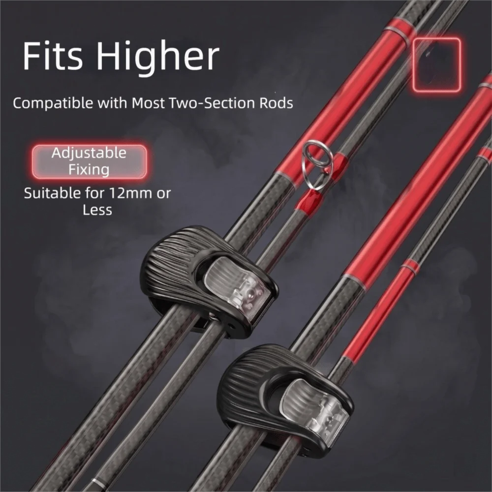 6pcs Adjustable Modes Fishing Rod Line Clamp Non Slip Design Rust Resistant Fishing Rod Fixer Compact Design Shock Resistant