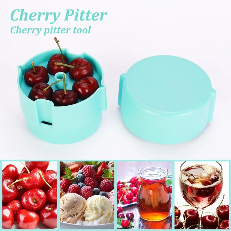 Cherry Pitter - Portable Cherry Pitter Corer Tool, Pits Up To 6 Cherries At Once, Dishwasher Safe, ABS Construction