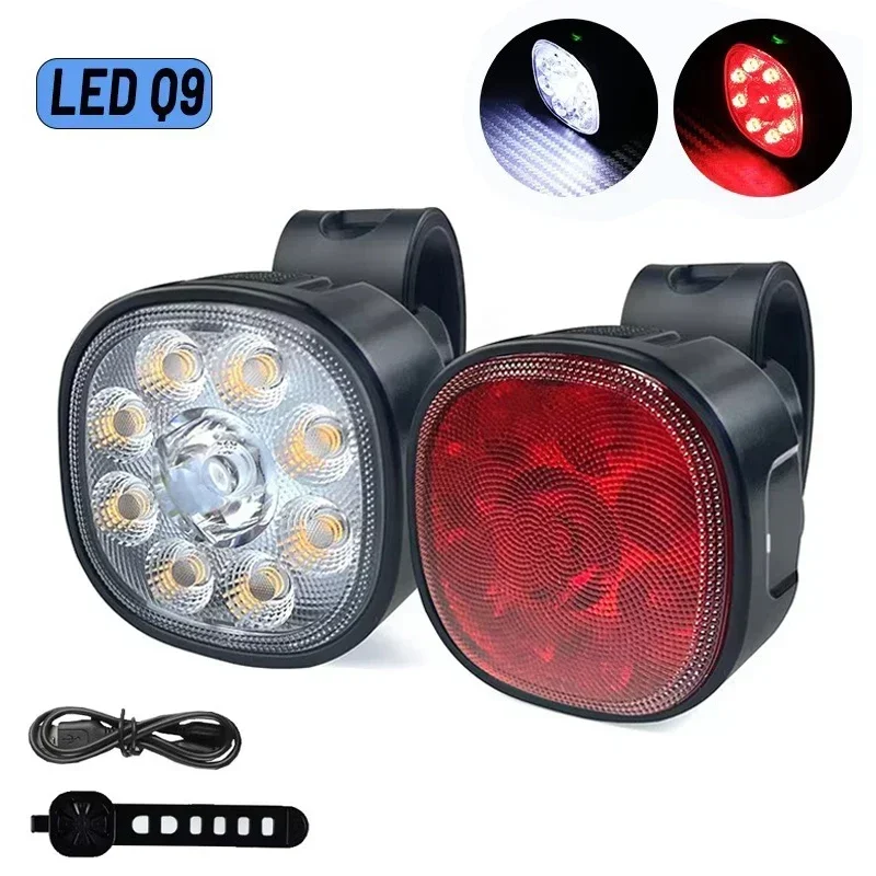 AliExpress Front Bike Light USB Charged Bicycle Tail Light Warning Bike Rear Headlight Waterproof Rear Lamp