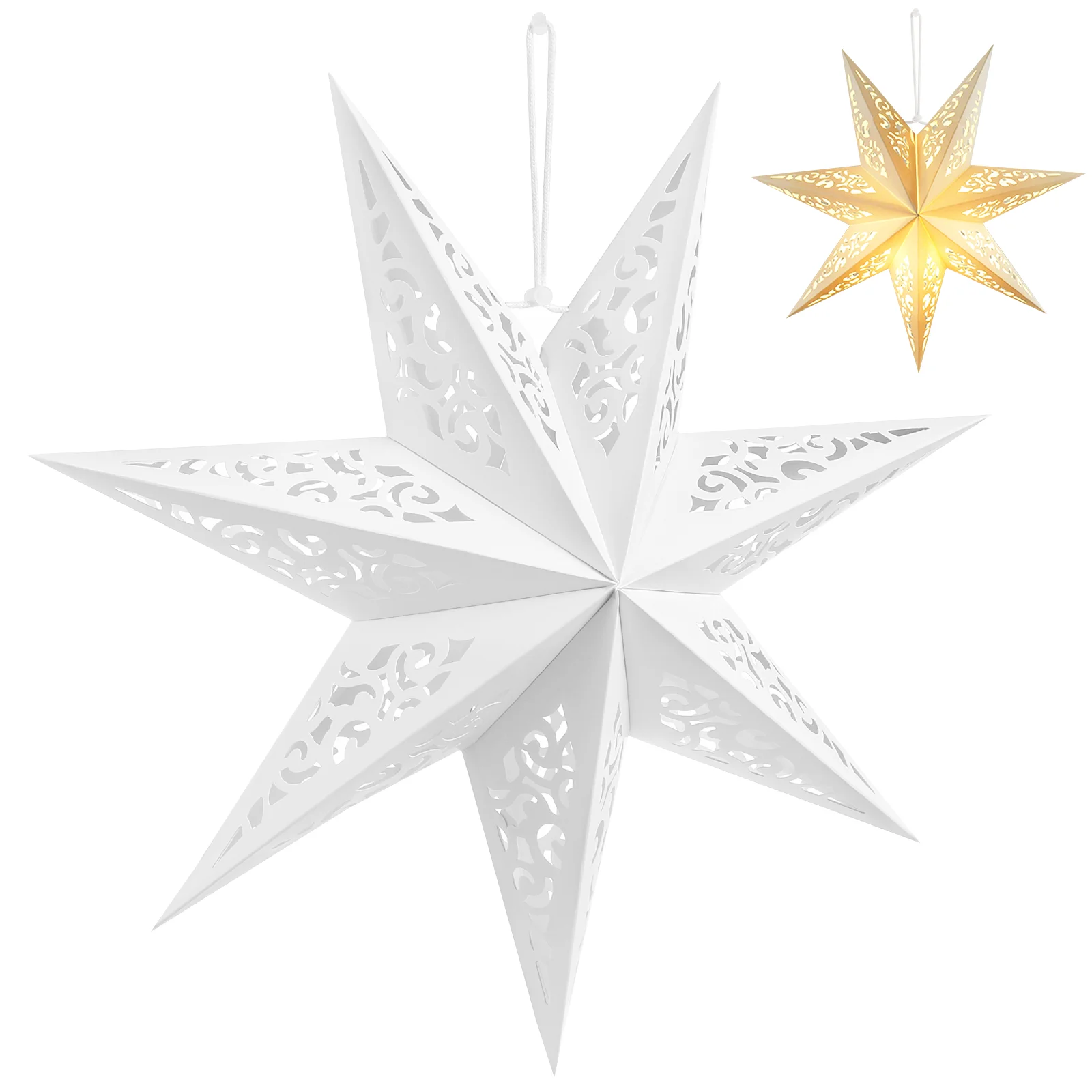 

Ceiling Lampshade Decoration Folding Paper Party Cover for Light Office Christmas Stars with Lights