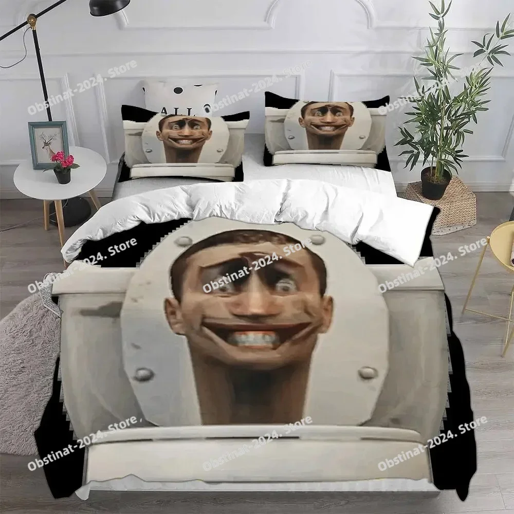 

Game Skibidi Toilet Arale Comforter Printed Duvet Cover Pillowcase Bedding Set Bed Linen Sheet Quilt Cover Full Queen King Size