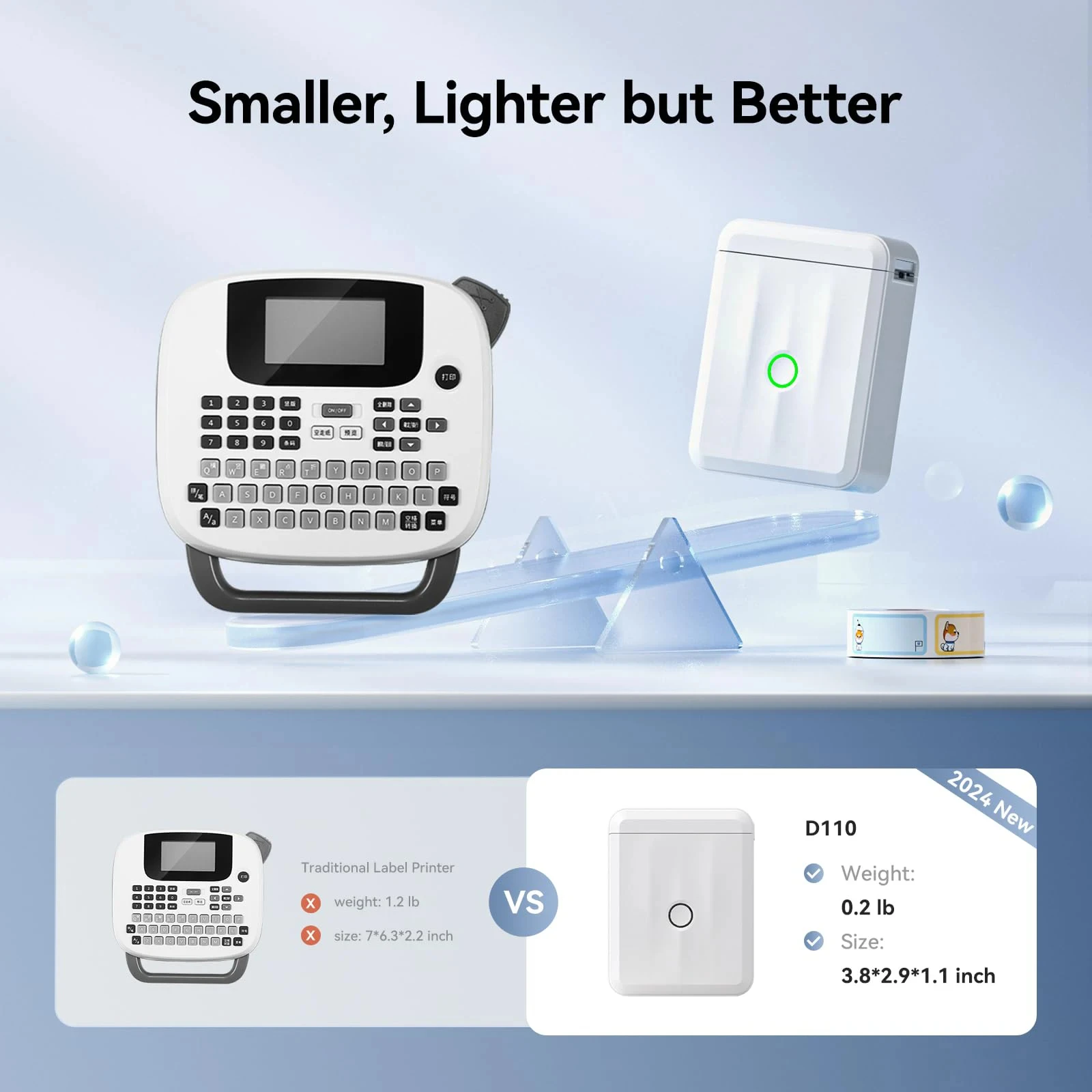 Niimbot D110 Mini Portable Printer For Mobile Thermal Adhesive Label Printer For Stickers Pocket Labeling Maker Machine Wireless