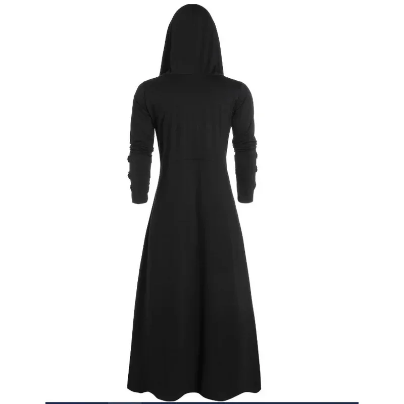 Новинка 2025 года, средневековое викторианское пальто для взрослых, женщин и мужчин, длинное готическое пальто в стиле стимпанк с капюшоном, костюм для косплея Vampire Creator wrl88 z