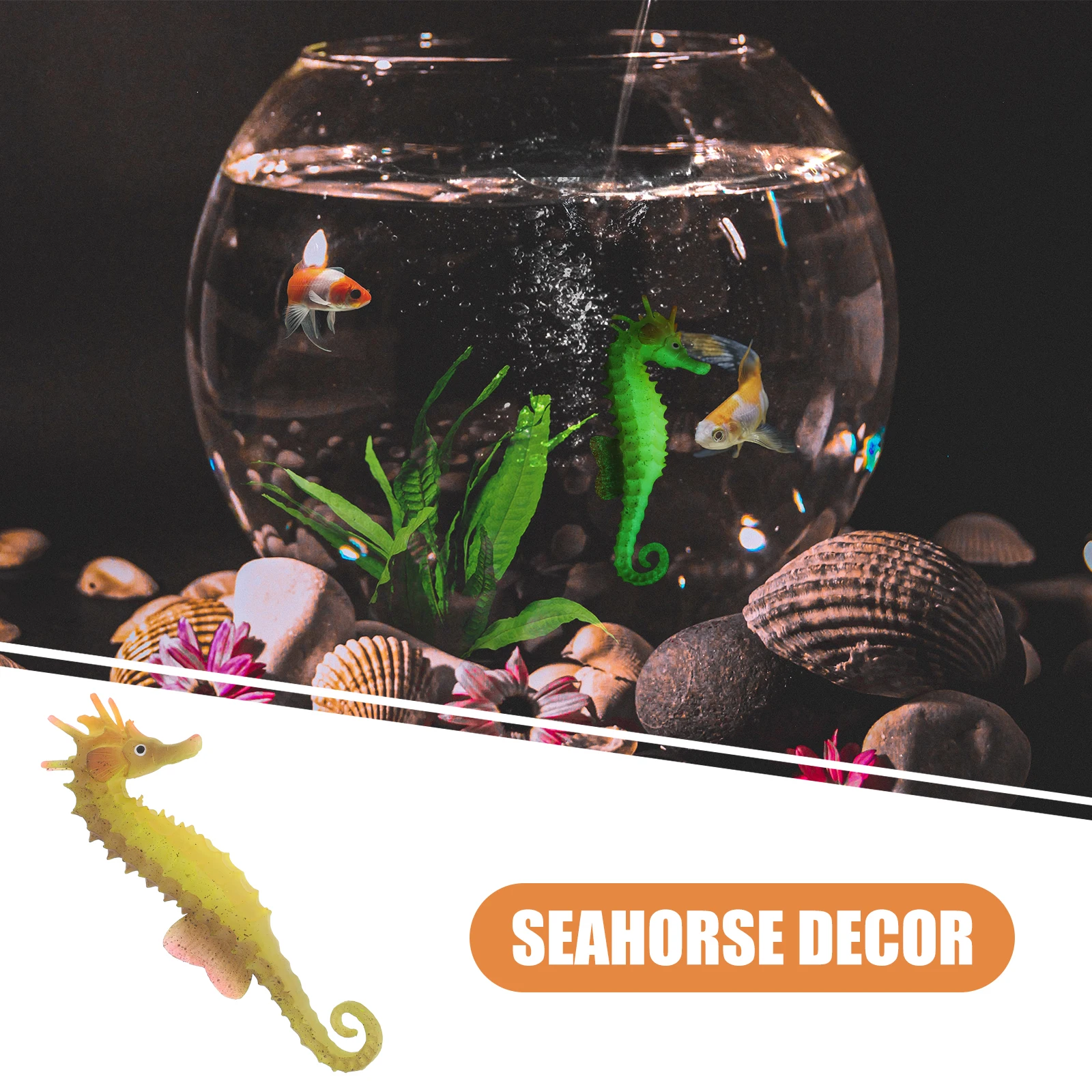 

Fluorescent Simulation Ornament Fish Tank Decor Aquarium Decoration Plastic Sea Animal Creative Seahorse Fish Tank Accessories