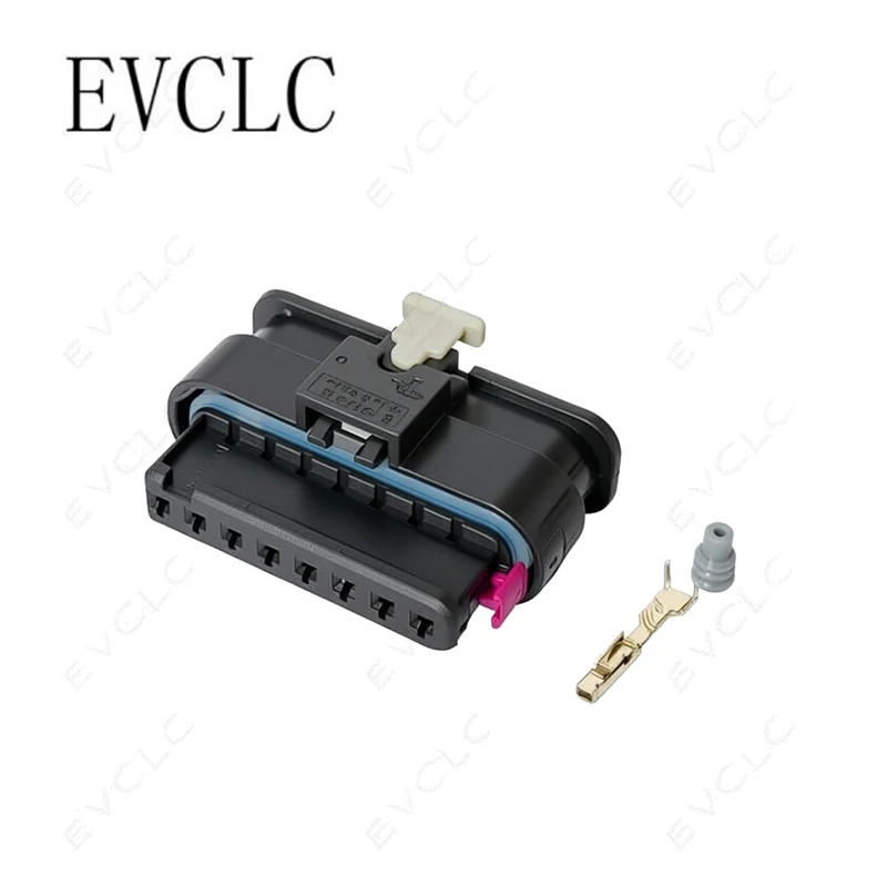 1 Set 8-Pin Automotive Wiring Harness Connectors, Waterproof Plugs 1-1670920-1/1-1703506-1, for VW Audi Collision Sensor Plug - view 3