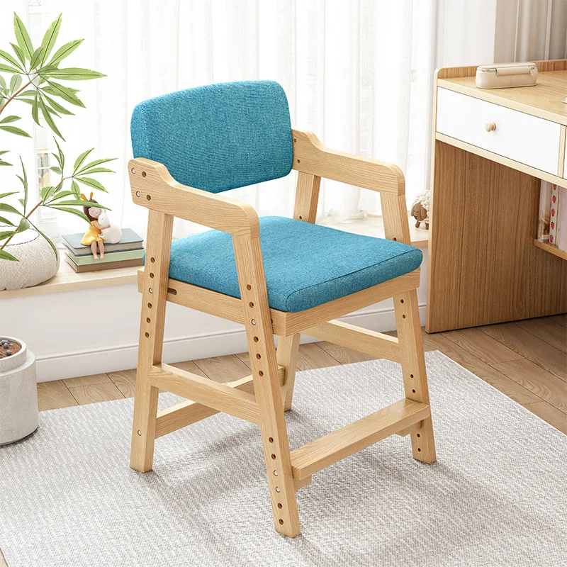 Children's Study Chair Lift Back Seat Student Writing Desk Chair Home Cushion Chair Adjustable Computer Chair