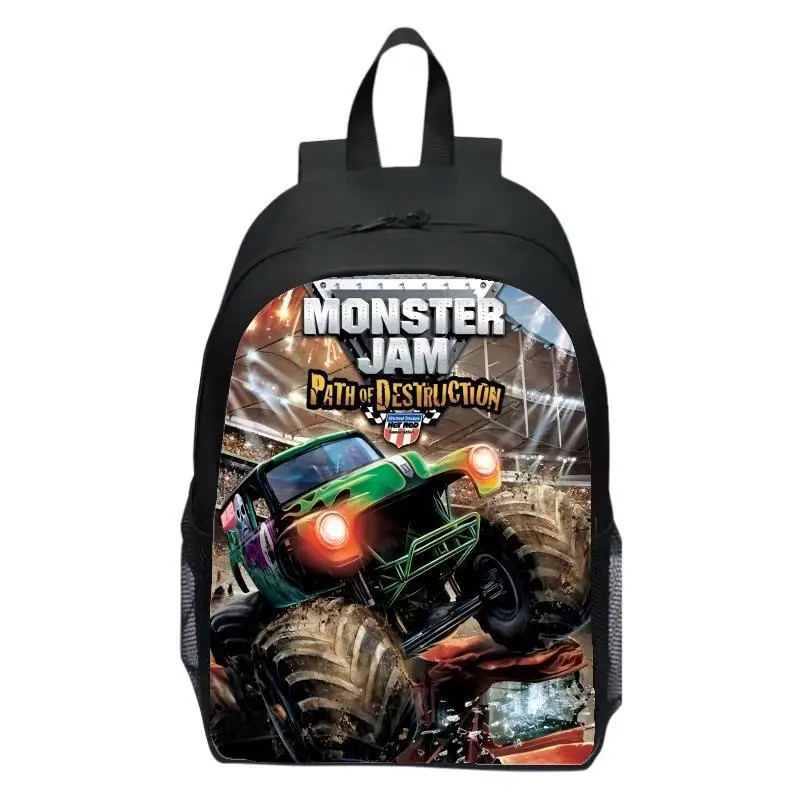 Mochila para niños Monster Jam Truck, mochila para escuela primaria, mochila para guardería, estudiantes masculinos y femeninos