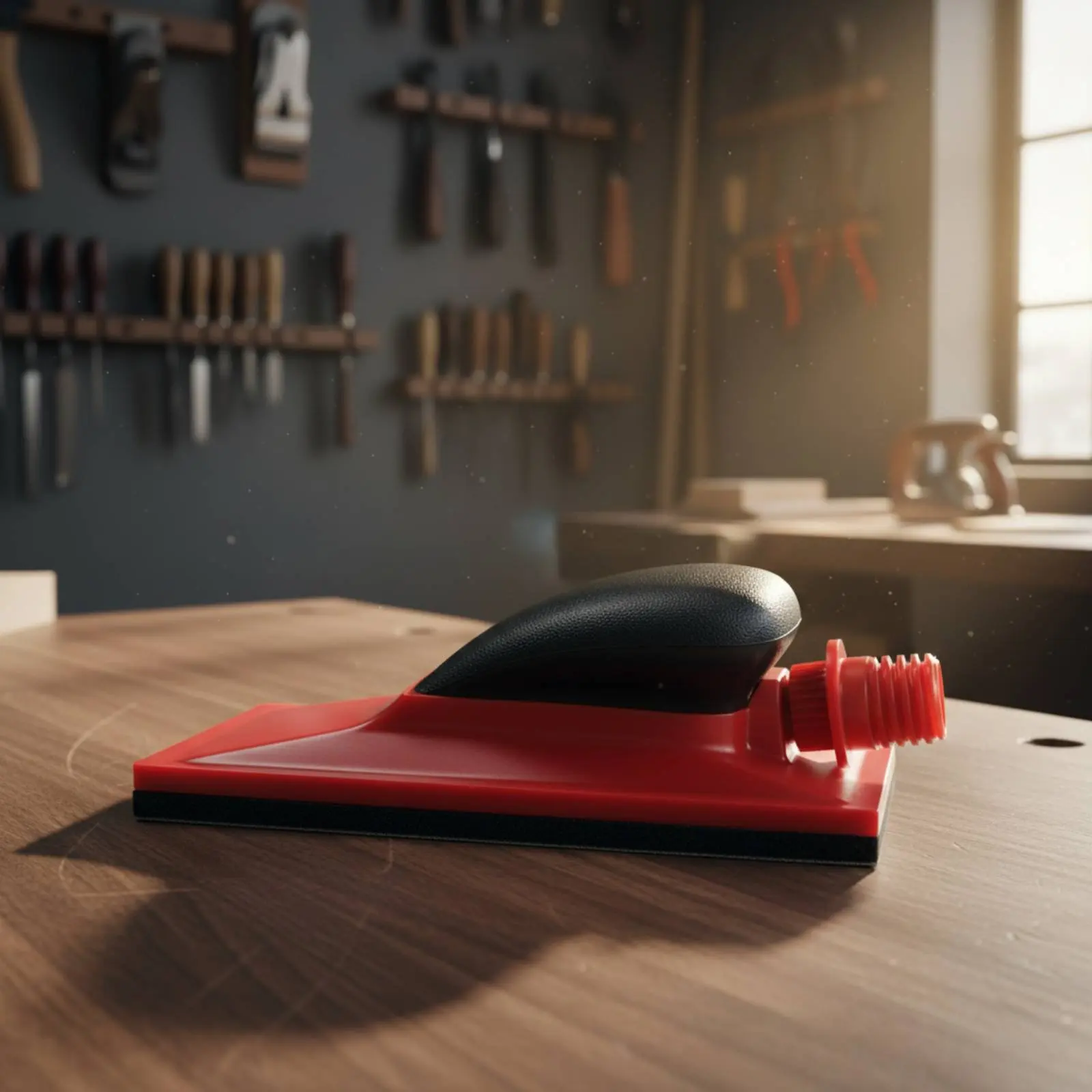 

Hook and Loop Sanding Board Ergonomic Handle Debris Extraction Sanding Block Vacuum Port Hand Sander Versatile Use