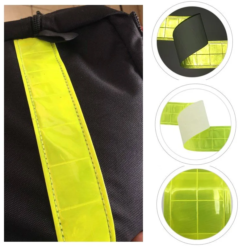 5 CM * 1 M PVC Reflecterende Waarschuwing Tape Wegverkeer Kleding Tas Schoenen Reflecterende Strips