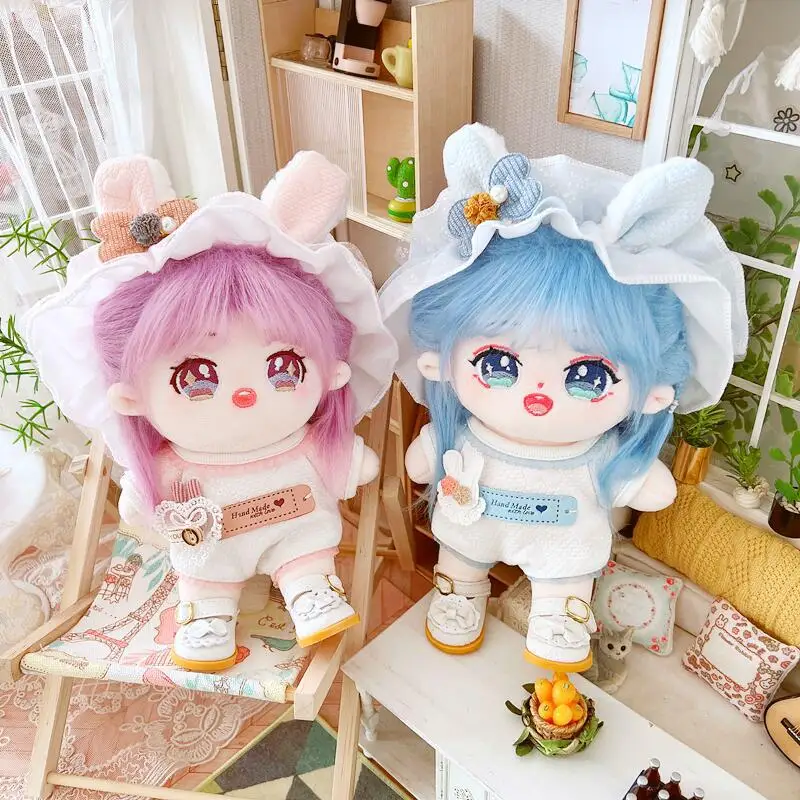 20cm Doll Clothes Hoodies Tops Mini Clothes T-shirt Doll Sweater For 20cm Cotton Stuffed Dolls Toys Accessories Idol Doll