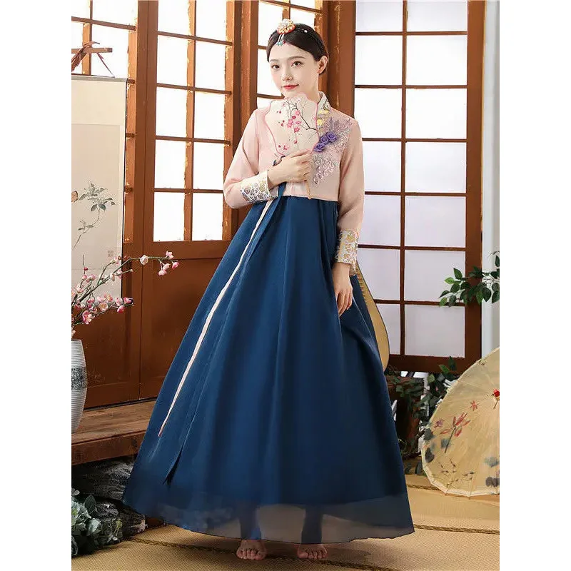 한복 traditional Korean clothing hanbok dress for women ancient palace robe V-neck national performance wedding dress Asien style