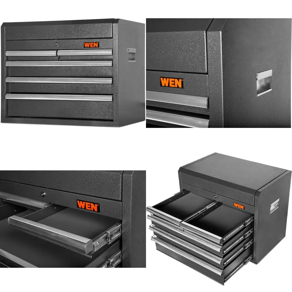 Cassetta portautensili di alta qualità da 26 pollici con acciaio durevole calibro 21 e finitura verniciata a polvere