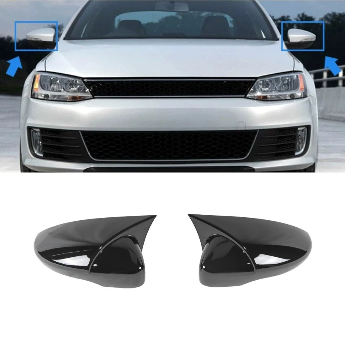 

Car Rearview Cover Protect Side Rear View Mirror Cover For Volkswagen Sagitar Jetta MK6 2012-2018 Body Kit Car Accessories