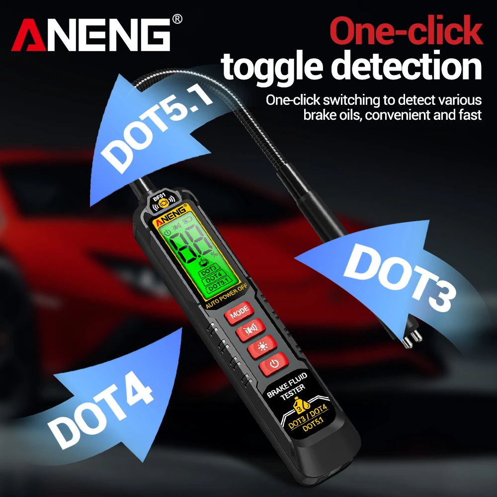Brake Oil Tester Universal Fluid  ANENG BF01 l Quality Check Detector Digital Vehicle Auto Car Brake Oil Data Hold Tester Tools