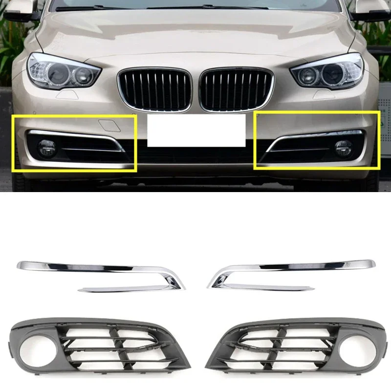 

Front Bumper Left/ Right Grille Trim Strip For BMW F07 GT530 GT528 GT535 GT550 2012-2017