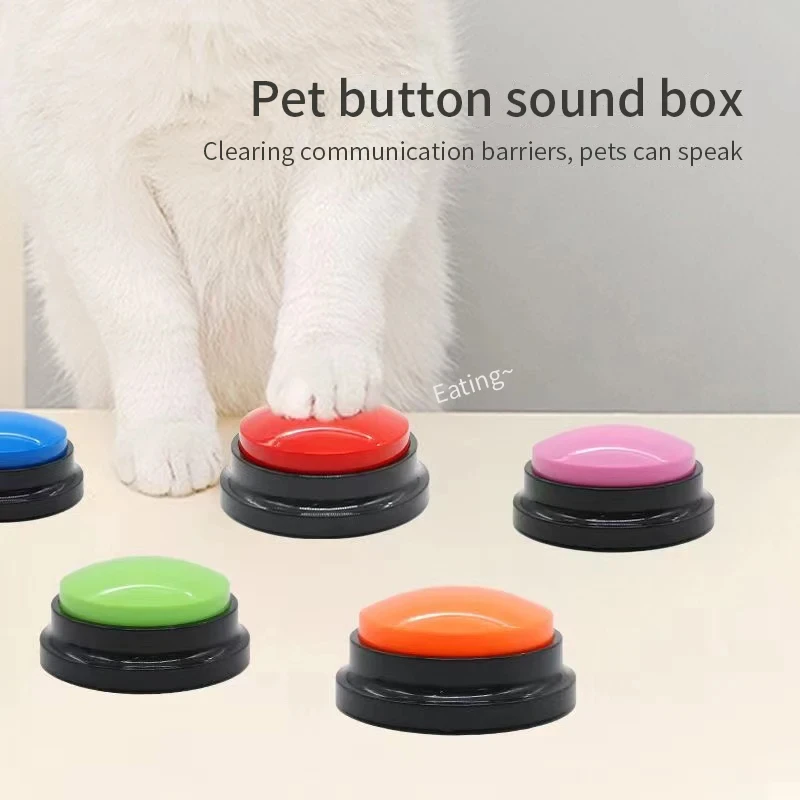 Dog Communication Buttons Voice Recording Button for Pet Training Buzzer 30 Second Record Playback Funny Gift for Talking Pet