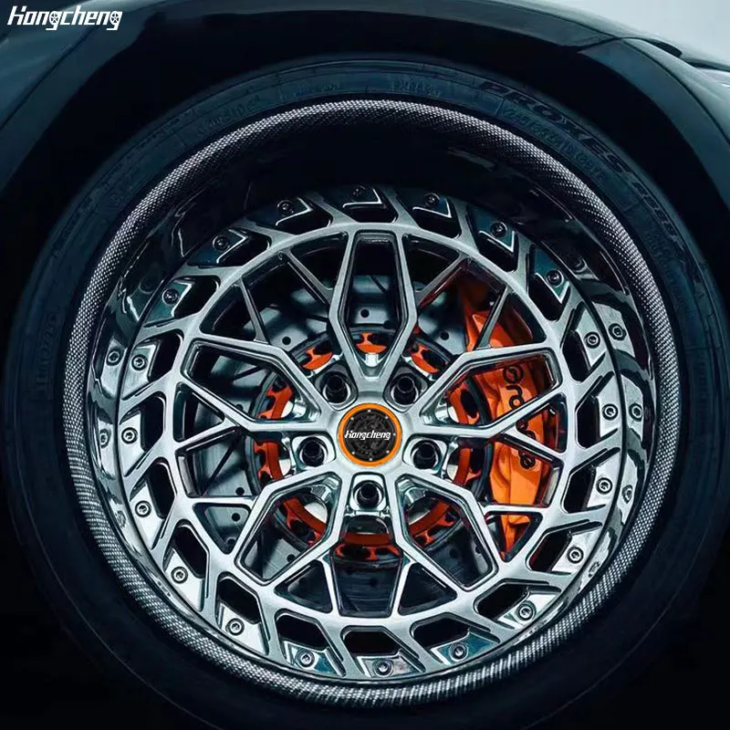 

Custom 2 3 Piece Forged Alloy Car Rim Lip With Carbon Fiber Wheel 18 20 22 24 26 Inch 5x114.3 5x130 5x120 5x112 Wheel