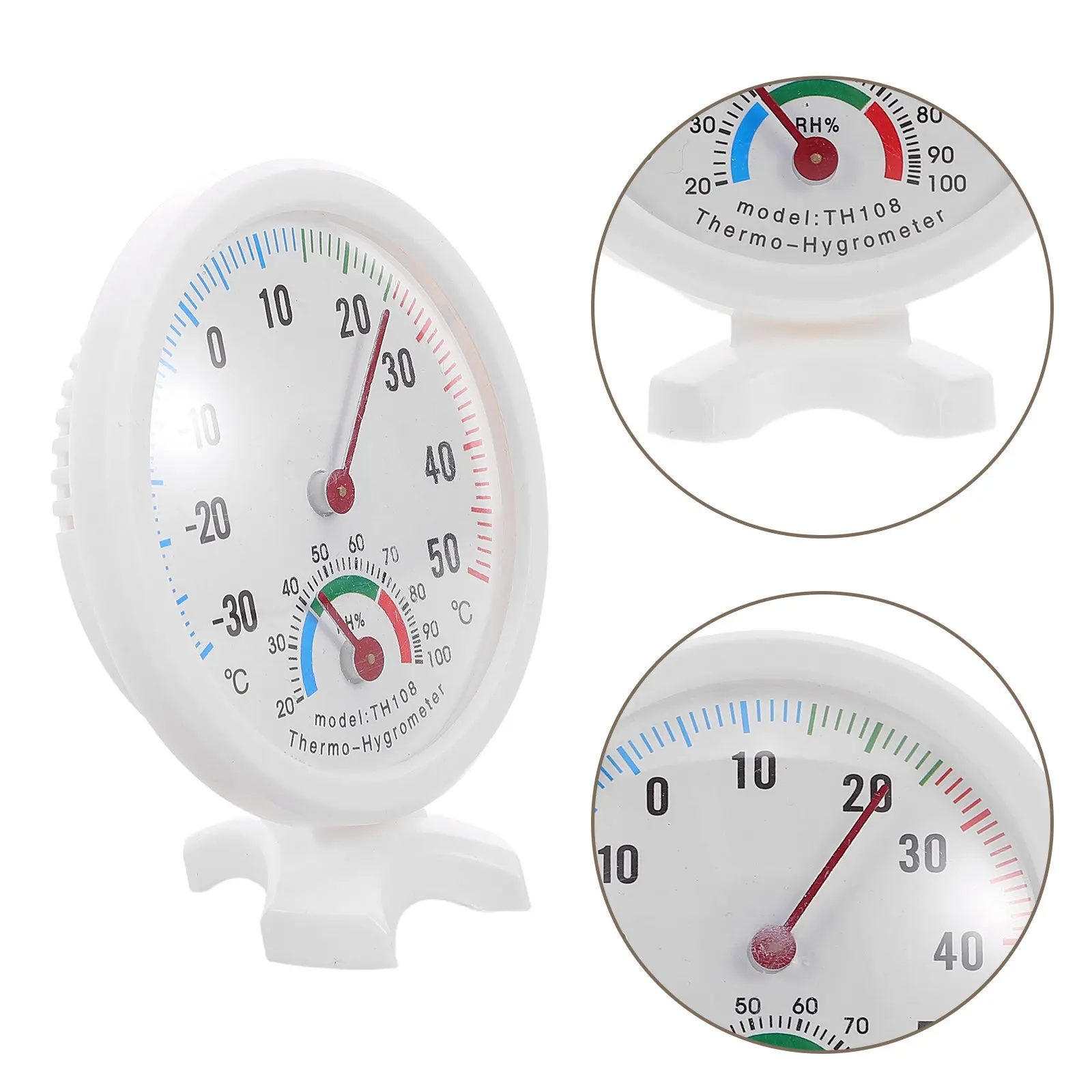 

2 шт. мини-гигрометры-термометры 75 мм, маленькие круглые аналоговые датчики температуры и влажности для гостиной, кухни, холодильника, увлажнителя воздуха