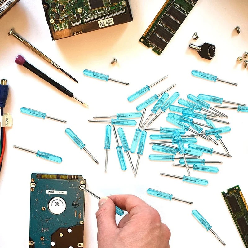 100 pçs mini chave de fenda de dez cabeças óculos chave de fenda 2.0mm cabeça de dez cabeças 45mm comprimento para reparo de pequenos aparelhos
