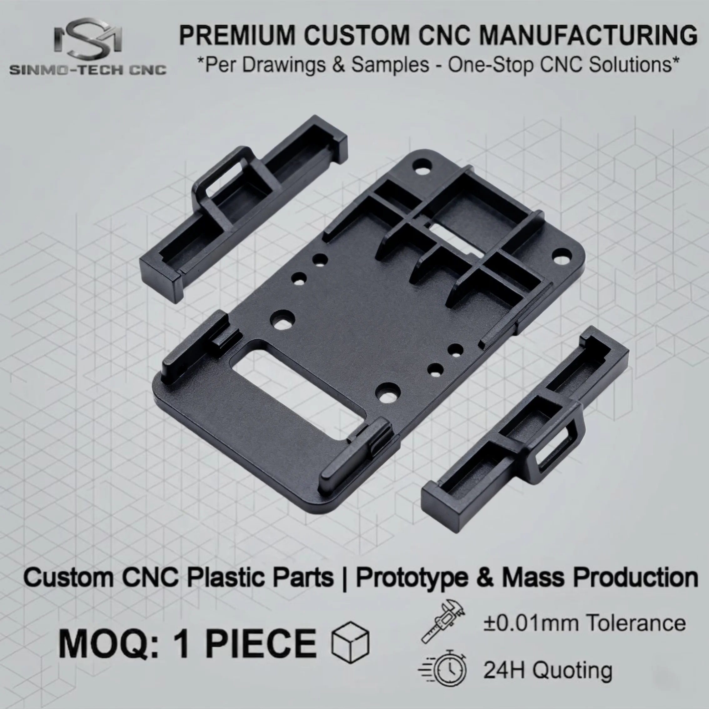 Custom CNC Plastic Machining For Automation Equipment POM PEEK UHMWPE PC CNC Turning Milling Custom Parts