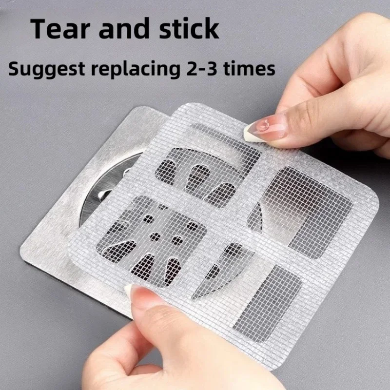 30/5Pcs Disposable Floor Drain Sticker Bathroom Hair Catcher Stopper Shower Drain Cover Anti-blocking Kitchen Sink Strainers