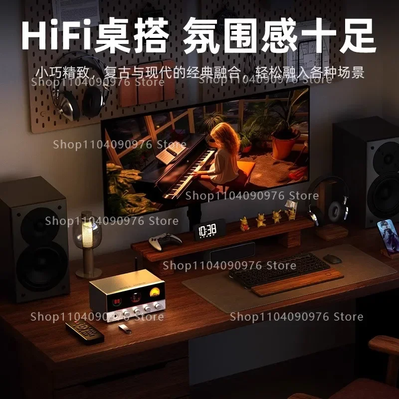 X10 Tube Amplifier Bluetooth 5.4 HiFi Home Digital USB Flash Drive Tube Decoder Headphone Amplifier Integrated Amplifier